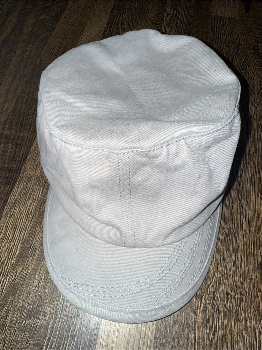 adidas Men's Light Gray Cap with Red Logo Patch
